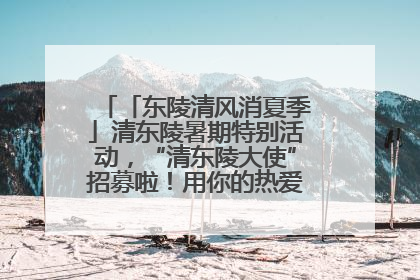 「东陵清风消夏季」清东陵暑期特别活动，“清东陵大使”招募啦！用你的热爱守护世界遗产！