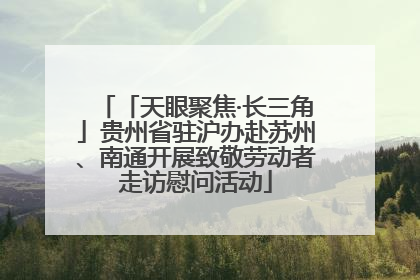「天眼聚焦·长三角」贵州省驻沪办赴苏州、南通开展致敬劳动者走访慰问活动