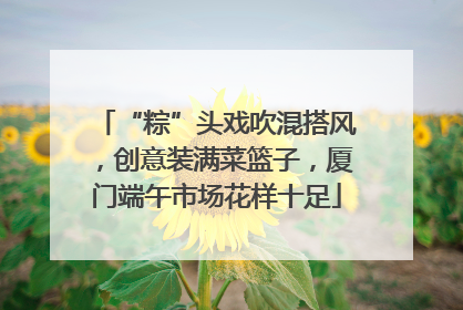 “粽”头戏吹混搭风，创意装满菜篮子，厦门端午市场花样十足