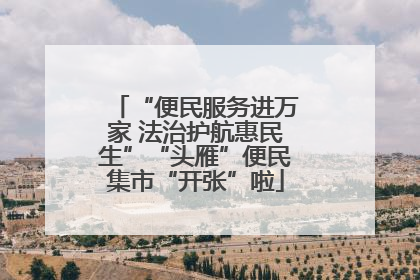 “便民服务进万家 法治护航惠民生”“头雁”便民集市“开张”啦