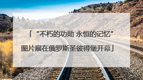 “不朽的功勋 永恒的记忆”图片展在俄罗斯圣彼得堡开幕