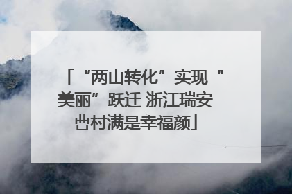 “两山转化”实现“美丽”跃迁 浙江瑞安曹村满是幸福颜