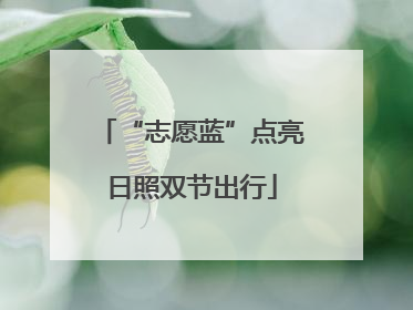 “志愿蓝”点亮日照双节出行