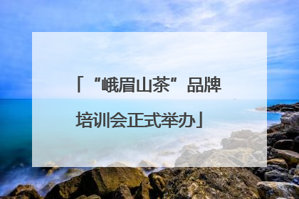 “峨眉山茶”品牌培训会正式举办