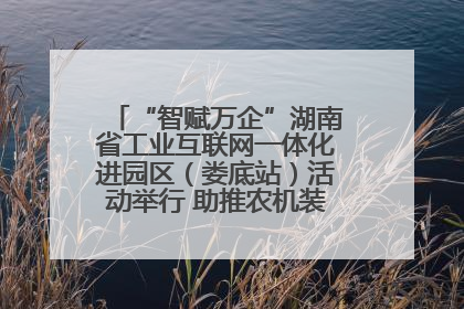 “智赋万企”湖南省工业互联网一体化进园区（娄底站）活动举行 助推农机装备产业高质量发展