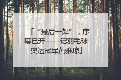 “最后一舞”，序幕已开——记羽毛球奥运冠军黄雅琼