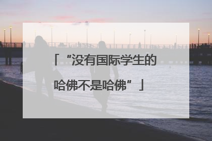 “没有国际学生的哈佛不是哈佛”