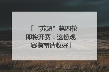 “苏超”第四轮即将开赛：这份观赛指南请收好