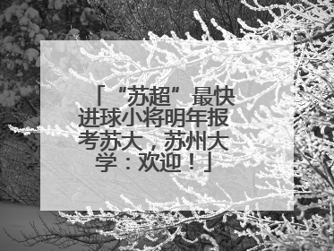 “苏超”最快进球小将明年报考苏大，苏州大学：欢迎！