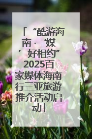 “酷游海南 ·‘媒’好相约”2025百家媒体海南行三亚旅游推介活动启动