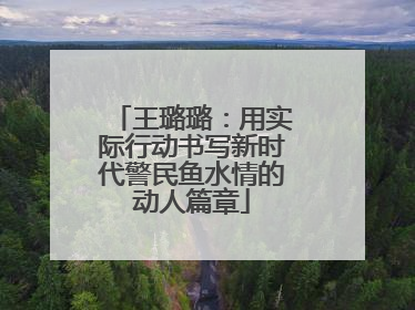 王璐璐：用实际行动书写新时代警民鱼水情的动人篇章