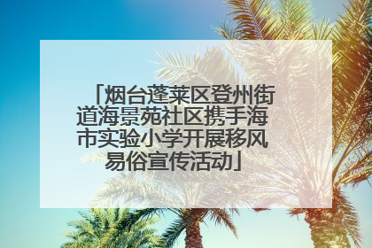 烟台蓬莱区登州街道海景苑社区携手海市实验小学开展移风易俗宣传活动