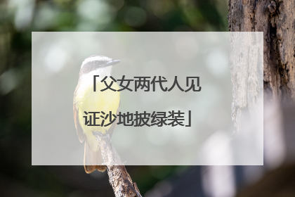 父女两代人见证沙地披绿装