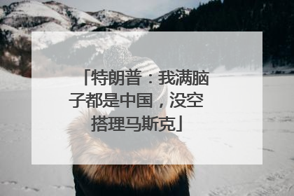 特朗普：我满脑子都是中国，没空搭理马斯克