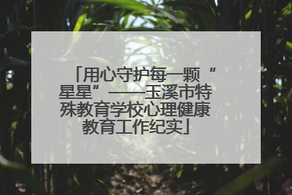 用心守护每一颗“星星”——玉溪市特殊教育学校心理健康教育工作纪实