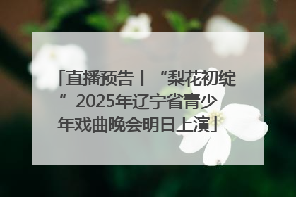 直播预告丨“梨花初绽”2025年辽宁省青少年戏曲晚会明日上演