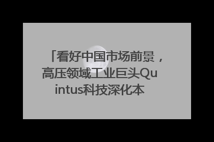 看好中国市场前景，高压领域工业巨头Quintus科技深化本土策略，构建全方位服务亚太区总部