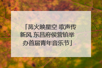 篝火映星空 歌声传新风 东昌府侯营镇举办首届青年音乐节
