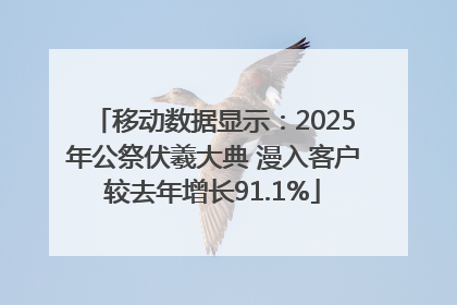 移动数据显示：2025年公祭伏羲大典 漫入客户较去年增长91.1%