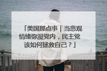 美国那点事｜当悲观情绪弥漫党内，民主党该如何拯救自己？