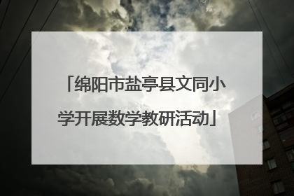 绵阳市盐亭县文同小学开展数学教研活动