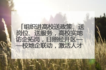 组织进高校送政策、送岗位、送服务，高校实地访企拓岗，日照经开区——校地企联动，激活人才发展“引擎”