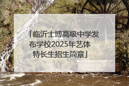 临沂士博高级中学发布学校2025年艺体特长生招生简章