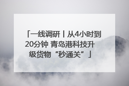 一线调研丨从4小时到20分钟 青岛港科技升级货物“秒通关”