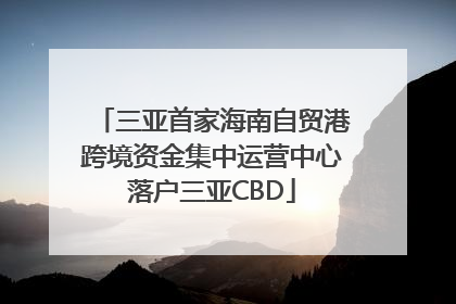 三亚首家海南自贸港跨境资金集中运营中心落户三亚CBD