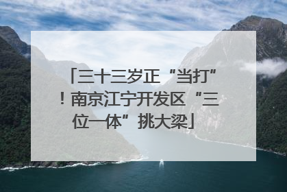三十三岁正“当打”！南京江宁开发区“三位一体”挑大梁