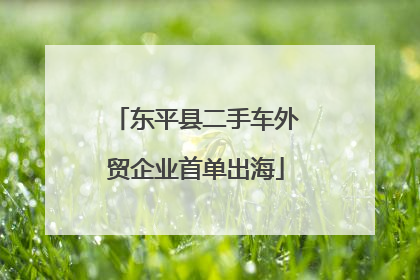 东平县二手车外贸企业首单出海