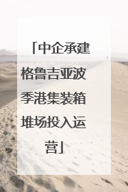 中企承建格鲁吉亚波季港集装箱堆场投入运营