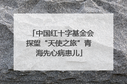 中国红十字基金会探望“天使之旅”青海先心病患儿