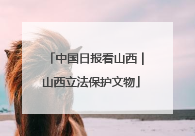 中国日报看山西｜山西立法保护文物