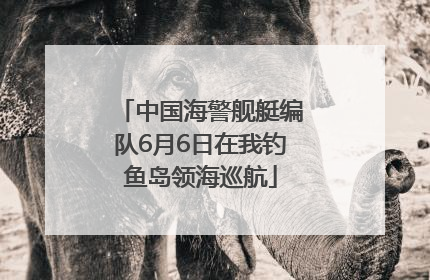 中国海警舰艇编队6月6日在我钓鱼岛领海巡航