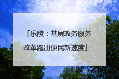 乐陵：基层政务服务改革跑出便民新速度