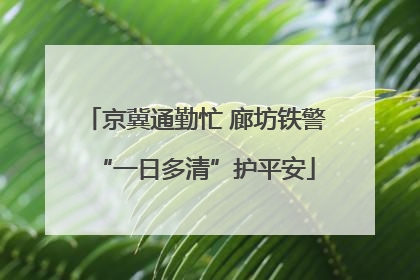京冀通勤忙 廊坊铁警“一日多清”护平安