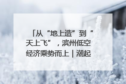 从“地上造”到“天上飞”，滨州低空经济乘势而上｜潮起渤海・网聚黄蓝