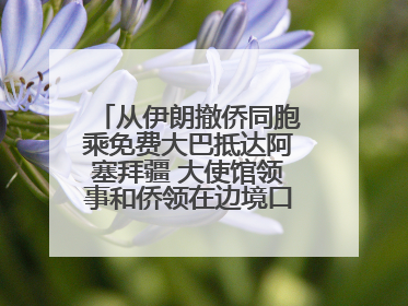 从伊朗撤侨同胞乘免费大巴抵达阿塞拜疆 大使馆领事和侨领在边境口岸迎接