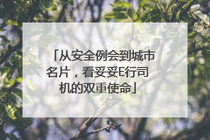 从安全例会到城市名片，看妥妥E行司机的双重使命