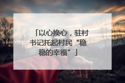 以心换心，驻村书记托起村民“稳稳的幸福”