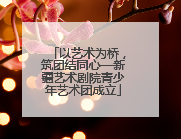以艺术为桥，筑团结同心—新疆艺术剧院青少年艺术团成立