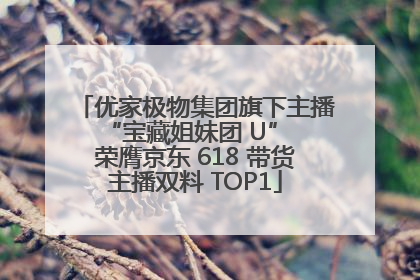 优家极物集团旗下主播 “宝藏姐妹团 U” 荣膺京东 618 带货主播双料 TOP1
