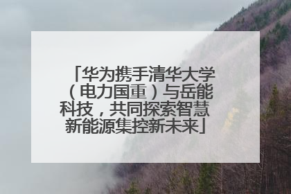 华为携手清华大学（电力国重）与岳能科技，共同探索智慧新能源集控新未来