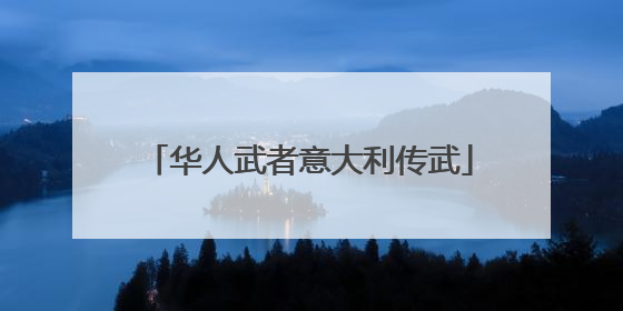 华人武者意大利传武