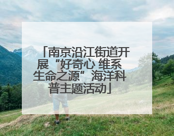 南京沿江街道开展“好奇心 维系生命之源”海洋科普主题活动