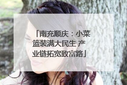 南充顺庆：小菜篮装满大民生 产业链拓宽致富路
