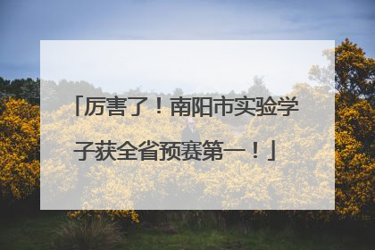 厉害了！南阳市实验学子获全省预赛第一！