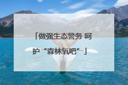 做强生态警务 呵护“森林氧吧”