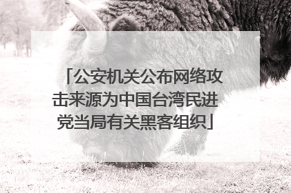 公安机关公布网络攻击来源为中国台湾民进党当局有关黑客组织